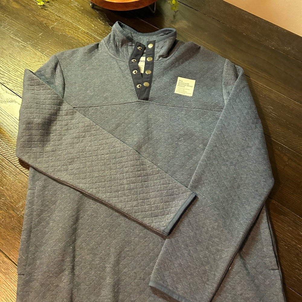 Sonoma Blue Quilted Fleece Pullover Mens small